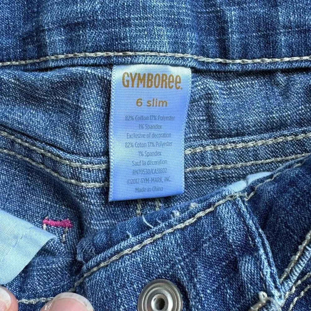 Gymboree Blue Denim Jeans with Heart Pocket Stitching